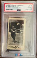'Rabbit' Maranville #112 Baseball Cards 1916 M101 4 Sporting News Prices