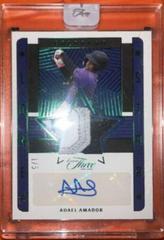 Adael Amador [Jersey Autograph Emerald] #107 Baseball Cards 2023 Panini Three and Two Prices