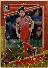 Kang in Lee [Optic Red and Gold Velocity] #135 Soccer Cards 2021 Panini Donruss Road to Qatar Prices