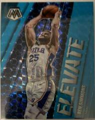 Ben Simmons [Blue Fluorescent] #22 Basketball Cards 2020 Panini Mosaic Elevate Prices