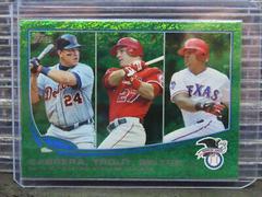 Adrian Beltre, Miguel Cabrera, Mike Trout [Sapphire Foil] #294 Baseball Cards 2013 Topps Prices
