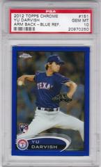 YU Darvish [Arm Back Blue Refractor] Baseball Cards 2012 Topps Chrome Prices
