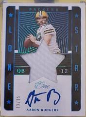 Aaron Rodgers [Lone Star Autograph Blue] #97 Football Cards 2022 Panini One Prices