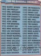Checklist #126 Baseball Cards 1988 Topps Big Prices