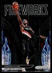 Damian Lillard Basketball Cards 2021 Panini Prizm Fireworks Prices