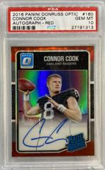 Connor Cook [Autograph Red] #160 Football Cards 2016 Panini Donruss Optic Prices