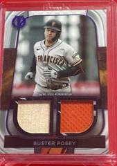 Buster Posey [Purple] #DR-BP Baseball Cards 2022 Topps Tribute Dual Relics Prices