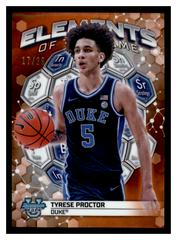 Tyrese Proctor [Orange Refractor] #EG-10 Basketball Cards 2023 Bowman Best University Elements of the Game Prices