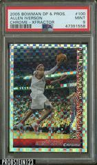 Allen Iverson [Chrome Xfractor] #100 Basketball Cards 2005 Bowman Prices