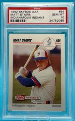 Matt Stairs Baseball Cards 1992 Skybox AAA Prices