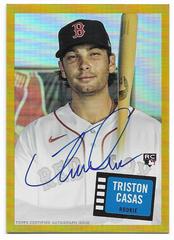 Triston Casas [Gold] #57HS-TC Baseball Cards 2023 Topps Archives 1957 Topps Hit Stars Autographs Prices