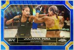 Julianna Pena [Blue Wave Refractor] #102 Ufc Cards 2024 Topps Chrome UFC Prices