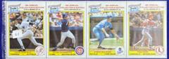 Dave Winfield, Ryne Sandberg, Steve Balboni, Tom Herr [Hand Cut Panel] Baseball Cards 1986 Drake's Prices