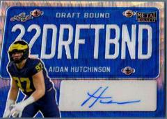 Aidan Hutchinson [Blue Wave] #B-AH1 Football Cards 2022 Leaf Metal Draft Prices