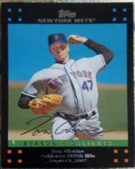 Tom Glavine Baseball Cards 2007 Topps Update & Highlights Prices