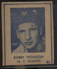 Bobby Thomson [Hand Cut] Baseball Cards 1948 R346 Blue Tint Prices