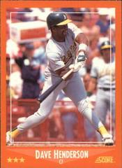 Dave Henderson [Glossy] #49T Baseball Cards 1988 Score Traded Prices