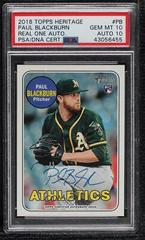 Paul Blackburn #PB Baseball Cards 2018 Topps Heritage Real One Autographs Prices