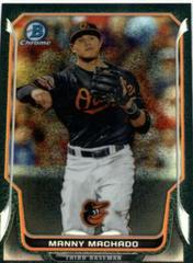 Manny Machado [Black Static Refractor] #128 Baseball Cards 2014 Bowman Chrome Prices
