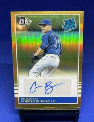 Corbin Burnes [Gold] Baseball Cards 2019 Panini Donruss Optic Rated Rookie Signatures Prices