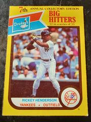 Rickey Henderson [Hand Cut] #12 Baseball Cards 1987 Drake's Prices