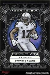Davante Adams #20 Football Cards 2023 Panini Obsidian Supernova Prices