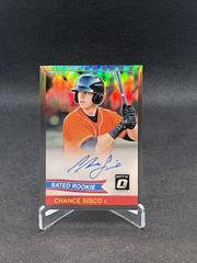 Chance Sisco [Black] Baseball Cards 2018 Panini Donruss Optic Rated Rookie Signatures Prices
