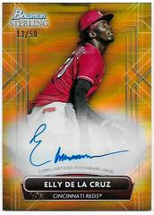 Elly De LA Cruz [Gold] #PA-ED Baseball Cards 2022 Bowman Sterling Prospect Autographs Prices