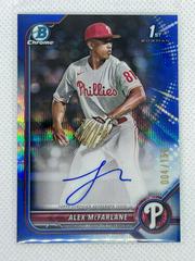 Alex McFarlane [Blue Wave] Baseball Cards 2022 Bowman Draft Chrome Autographs Prices
