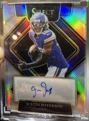 Justin Jefferson [Green Die Cut] #SIP-JJE Football Cards 2021 Panini Select Signatures Prizm Prices