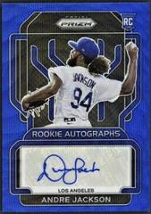 Andre Jackson [Blue Wave Prizm] #RA-AN Baseball Cards 2022 Panini Prizm Rookie Autographs Prices