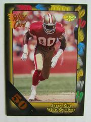 Jerry Rice [50 Stripe] Football Cards 1991 Wild Card Prices