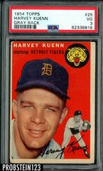 Harvey Kuenn [Gray Back] #25 Baseball Cards 1954 Topps Prices