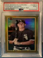 Andrew Vaughn [Gold Refractor] #90BAV Baseball Cards 2020 Bowman Chrome 1990 Prices