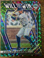 Carlos Correa [Green Mosaic] Baseball Cards 2021 Panini Mosaic Will to Win Prices