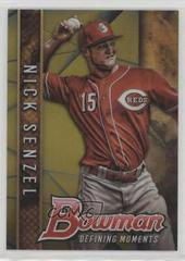 Nick Senzel [Gold Refractor] Baseball Cards 2017 Bowman Draft Defining Moments Prices