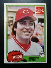 Johnny Bench #1 Baseball Cards 1981 Coca Cola Prices
