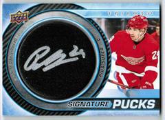 Pius Suter [Team Logo] #SP-PS Hockey Cards 2022 Upper Deck Trilogy Signature Pucks Prices