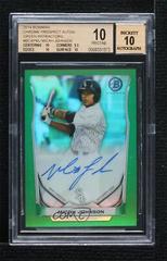 Micah Johnson [Chrome Green Refractor] #MJ Baseball Cards 2014 Bowman Prospect Autograph Prices