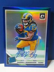 Darrell Henderson [Blue] Football Cards 2019 Donruss Optic Rated Rookie Autographs Prices