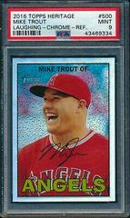 Mike Trout [Laughing Chrome Refractor] #500 Baseball Cards 2016 Topps Heritage Prices