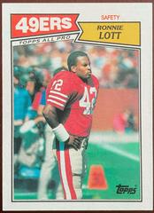 Ronnie Lott #123 Football Cards 1987 Topps Prices