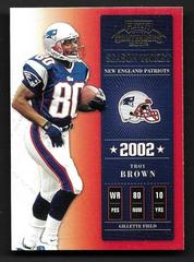Troy Brown Football Cards 2002 Playoff Contenders Prices