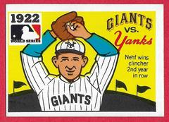 1922 Giants, Yankees [Art Nehf] Baseball Cards 1971 Fleer World Series Black Back Prices
