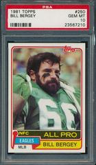 Bill Bergey #250 Football Cards 1981 Topps Prices