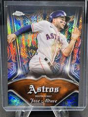 Jose Altuve [Orange Pearl Speckle] Baseball Cards 2022 Topps Chrome Pinstriped Prices