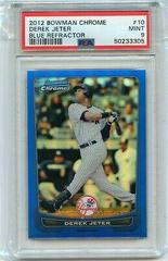 Derek Jeter [Blue Refractor] #10 Baseball Cards 2012 Bowman Chrome Prices