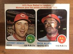 RBI Leaders [J. Bench, D. Allen] #63 Baseball Cards 1973 O Pee Chee Prices