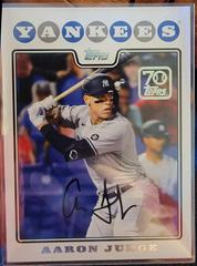 Aaron Judge 70 year anniversary Yankees with autograph Baseball Cards 2021 Topps Update 70 Years of Baseball Prices