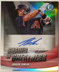 Jordan Lawlar #SGA-JLW Baseball Cards 2022 Bowman Chrome Shades of Greatness Autographs Prices